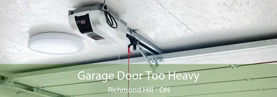Garage Door Too Heavy Richmond Hill - ON