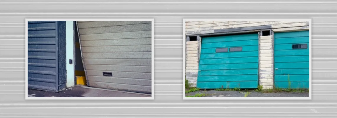 Crooked Aluminum Garage Door Repair in Richmond Hill, Ontario
